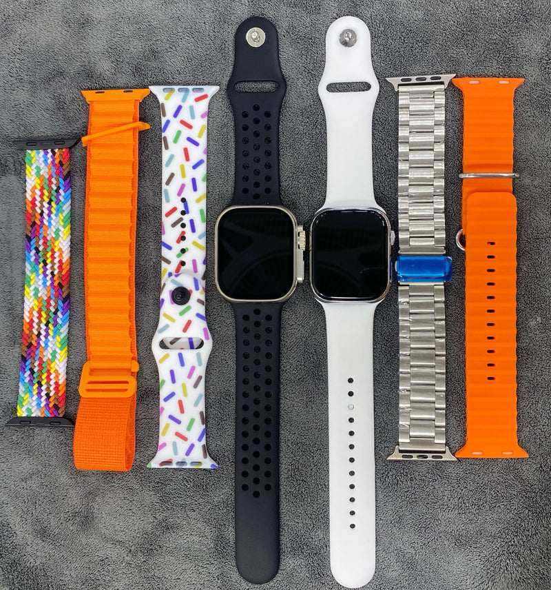 i50 suit max dual smart watches ( ultra 2 + watch 9) with 7 Straps