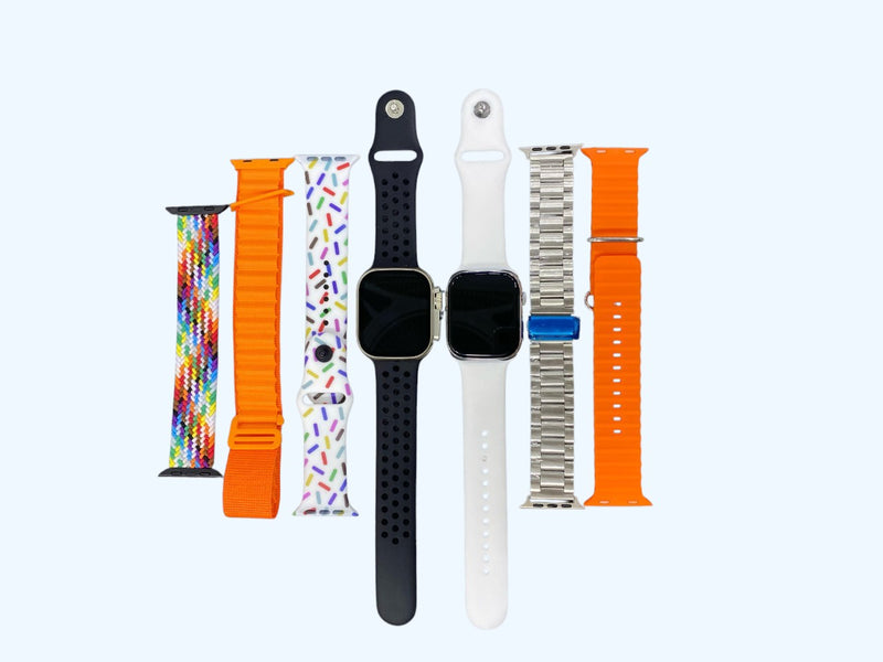 i50 suit max dual smart watches ( ultra 2 + watch 9) with 7 Straps